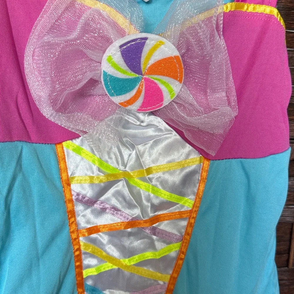 Candylicious Costume dress gloves candy tween teen junior small new pink sz 3-5